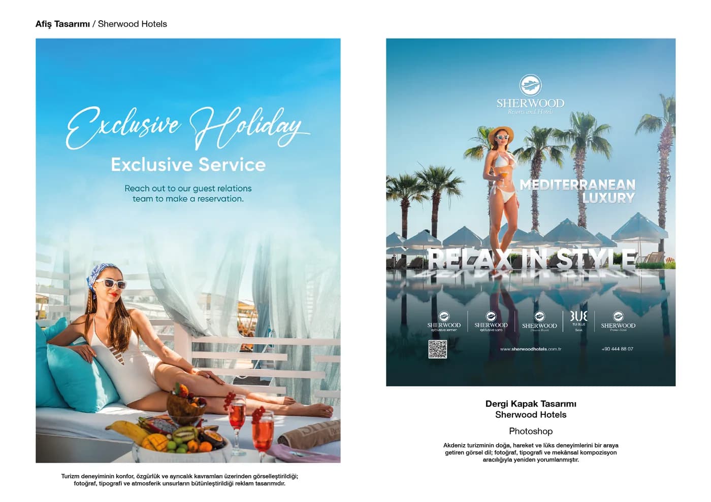 Sherwood tanıtım filmi ve sosyal medya · Exclusive Holiday afiş ve dergi kapağı