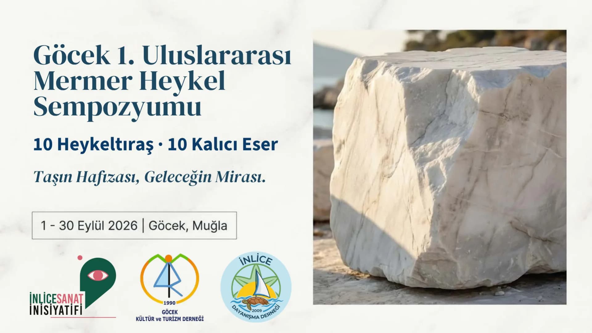 Kapak: Göcek 1. Uluslararası Mermer Heykel Sempozyumu, Göcek, Muğla