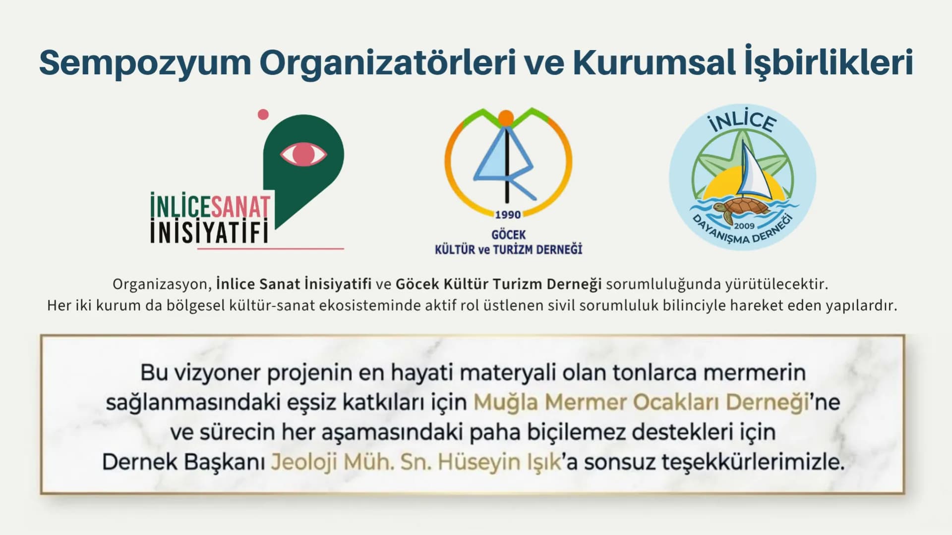 Sempozyum organizatörleri ve kurumsal iş birlikleri