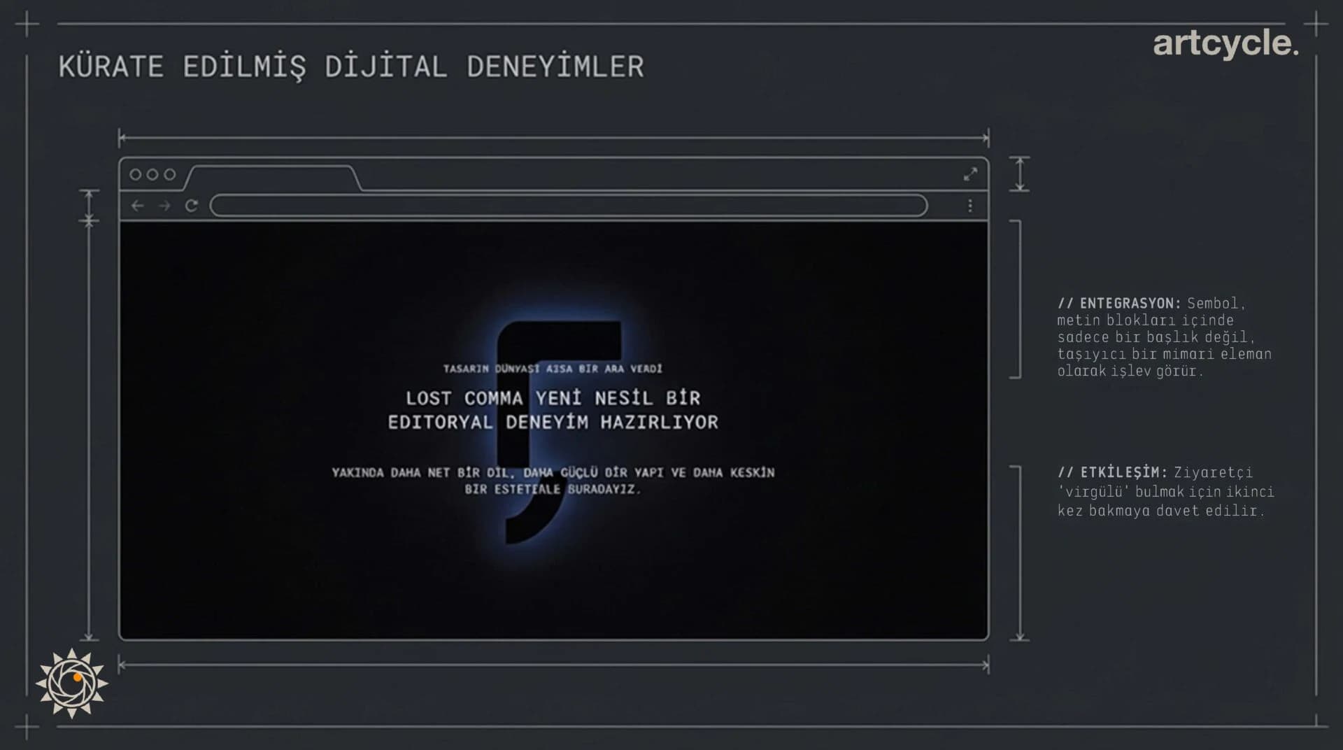Lost Comma Web Arayüzü Üzerinde Mimari Eleman Olarak Logo Kullanımı