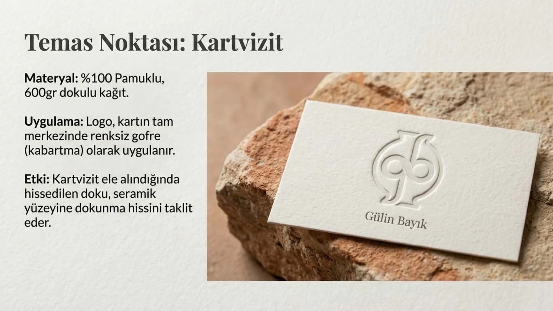 Seramik Atölyesi Kartvizit ve Orijinallik Sertifikası Tasarımı