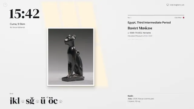 Smokin temasının açık hâlindeki kilit ekranı